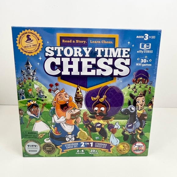 Story Time Story Book and Standard Chess Set Educational 30+ Mini Games Ages 3+ - Picture 8 of 8